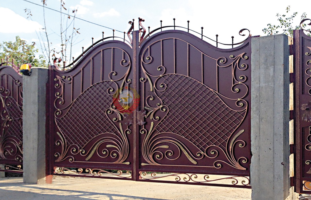 Кованые ворота покраска рал 8017
