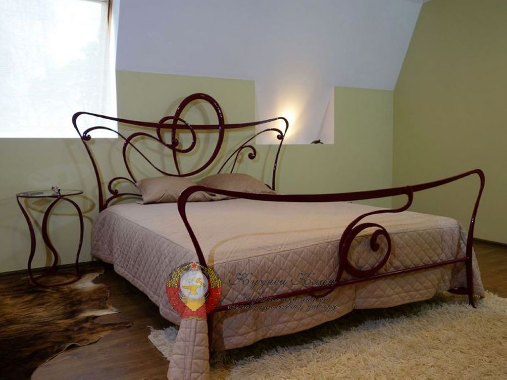 Кованая кровать простой модерн