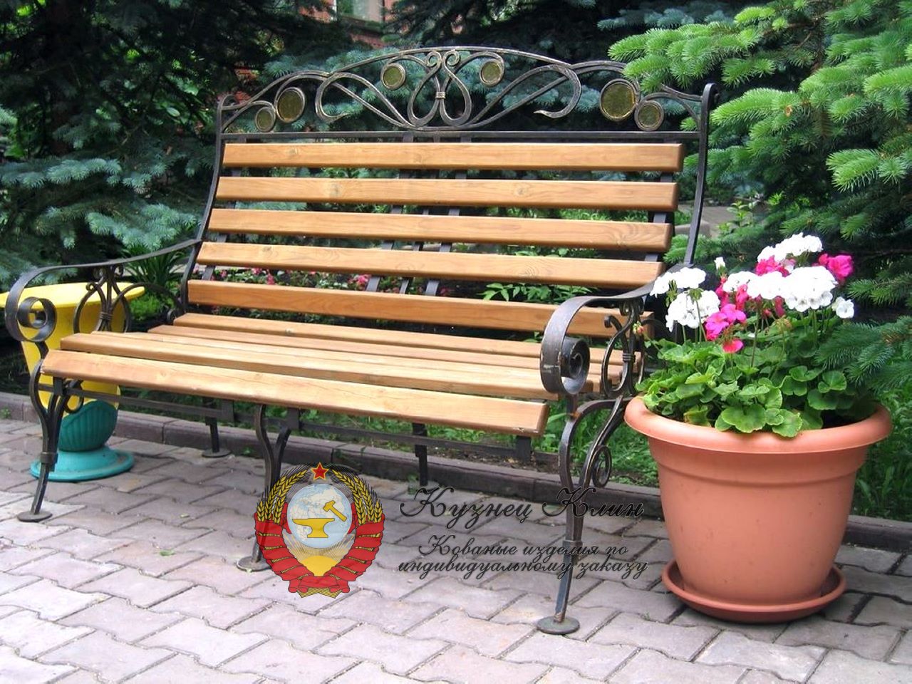 скамейка в сад со спинкой