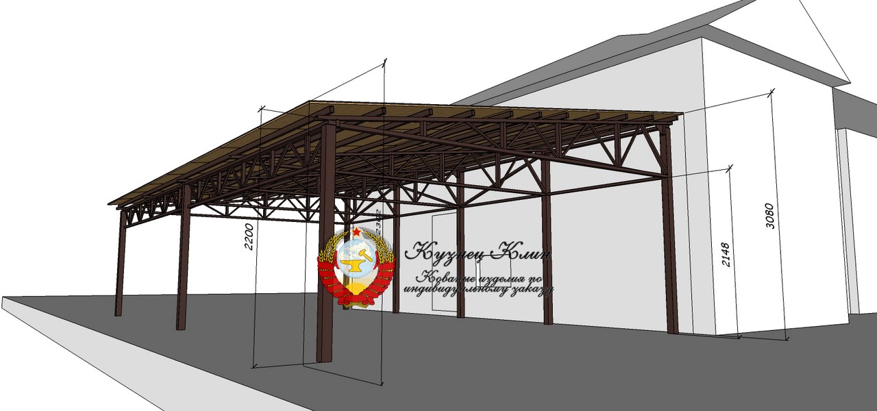 003 Автонаве прямой с поперечными фермами